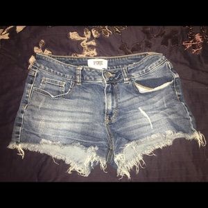 PINK jean shorts